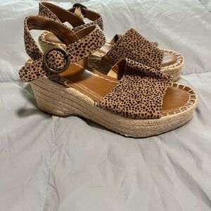 Universal Thread Brown Espadrille Wedge Sandals